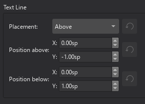 Text line style dialog