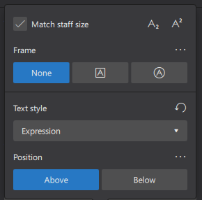 More text properties
